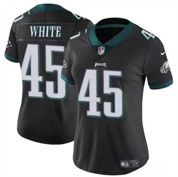 Women%27s Philadelphia Eagles #45 Devin White Black Vapor Untouchable Limited Stitched Jersey Dzhi